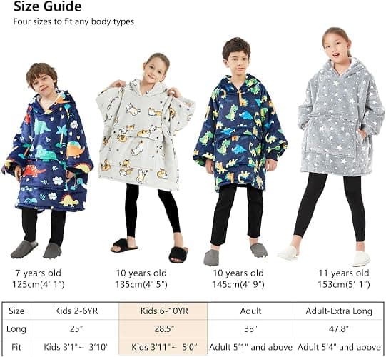 KFUBUO Wearable Blanket Hoodie for Kids Sherpa Patterns Oversized Sweatshirt Blanket With Pocket 6-10 Year Old Girl Cute Hoodies Gift Strawberry thumbnail 6