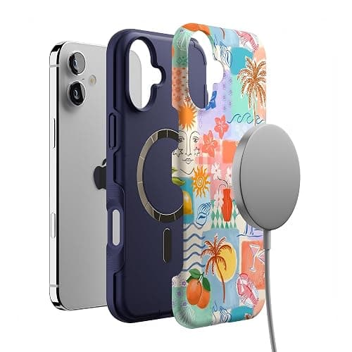 Casely iPhone 16 Case | Tropical Heat | Beachy Collage | Compatible with MagSafe | Bold Protective Design thumbnail 6