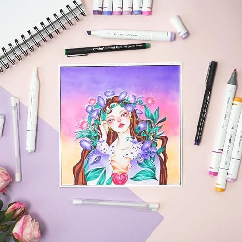 Ohuhu Alcohol Markers 320 Colors - Chisel & Fine Double Tipped Art Markers for Artists Adults Coloring Drawing Sketching Illustration - Alcohol-based Refillable Ink thumbnail 6