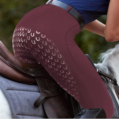 FitsT4 Sports Women's Full Seat Riding Tights Active Silicon Grip Horse Riding Tights Equestrian Breeches thumbnail 5