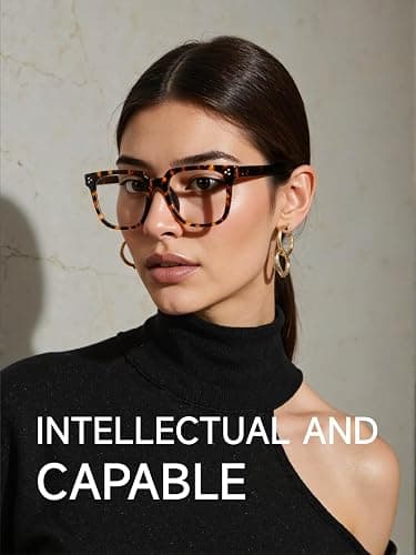 Icesor Oversized Square Blue Light Glasses for Woman Men fashion Reduce Eyestrain Protection for TV/Computer/Gaming thumbnail 8