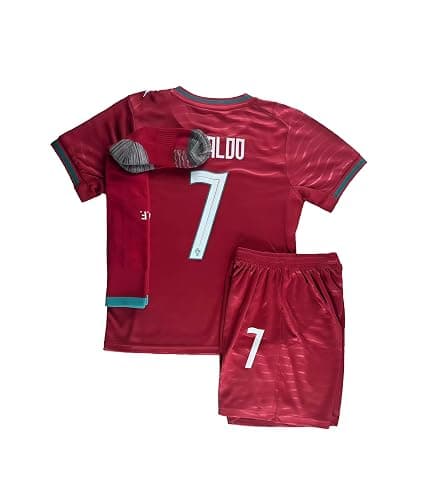 Boys Soccer Jersey 3 Piece Set 7# Youth Football Training Uniform with Shorts & Socks for Kids Sports Fan Outfit - Image 1