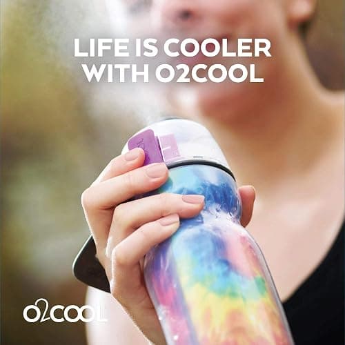 O2COOL Mist 'N Sip Misting Water Bottle 2-in-1 Mist And Sip Function With No Leak Pull Top Spout (Hearts) thumbnail 8