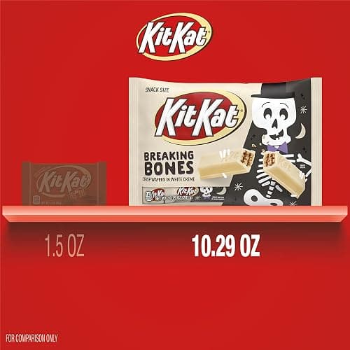 KIT KAT Breaking Bones White Creme Snack Size, Halloween Wafer Candy Bars Bag, 10.29 oz thumbnail 7