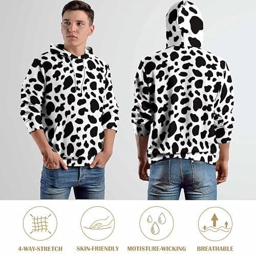 ZultXing Unisex Hoodies 3D Print Long Sleeve Novelty Pullover Sweatshirt with Big Pockets for Men, Teen Boy, Women thumbnail 4
