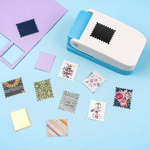 OTCRAFT Rechteckiger Briefmarkenstanzer, 2,54 x 2,03 cm, Hebelwirkung, Bastelstanzer für Papierbasteln, Scrapbooking, handgefertigter Papierstanzer zum Basteln, Scrapbooking, Kartenherstellung thumbnail 3