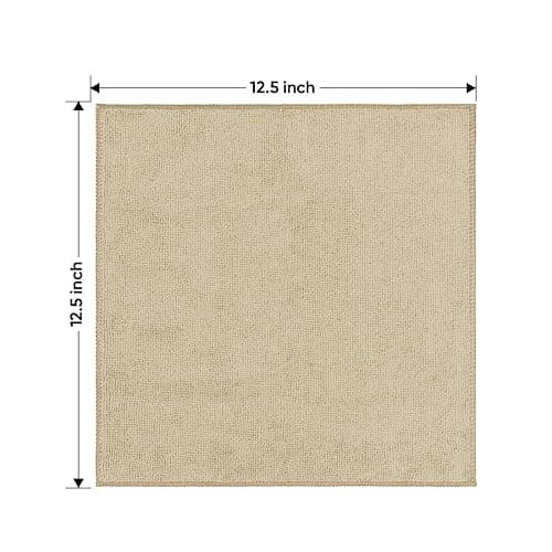 HOMEXCEL Brown Microfiber Cleaning Cloth 12 Pack, 12.5 x 12.5 inch Microfiber Towels for Cars, Ultra Absorbent Car Washing Cloth, Lint Free Streak Free Cleaning Rags for Car, Kitchen, and Window thumbnail 2