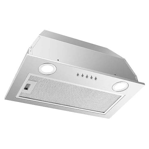 JOEAONZ Range Hood Insert 20 Inch Stainless Steel with 5-layer Mesh Filter, Hood Vent for Kitchen Built-in Mount Dual LED, Ducted/Ductless Convertible Kitchen Exhaust Fan, Push Button Control thumbnail 7