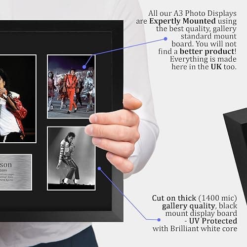HWC Trading Michael Jackson Musician 16 x 12 inch (A3) Printed Gifts Signed Autograph Picture for Music Memorabilia Fans - 16" x 12" Framed thumbnail 4