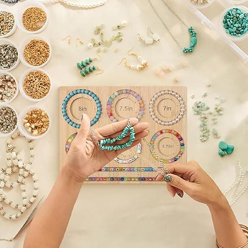 Petoysoso Bead Board for Jewelry Making, Bamboo Beading Board for Jewelry Bracelet Making, DIY Bracelet Bead Board thumbnail 5