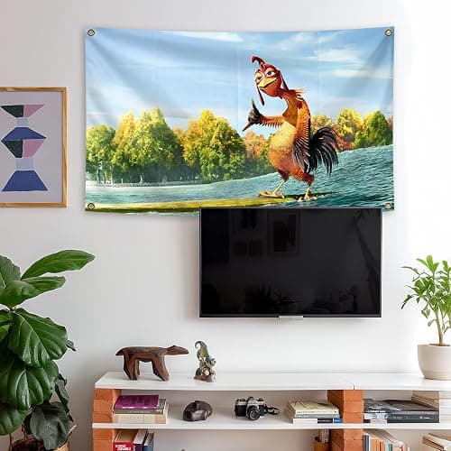 Chicken Flag 3x5 Ft with 4 Brass Grommets for College Dorm Living Room Bedroom Home Office Wall Decor or Outdoor Courtyard Deco (Chicken Flag) thumbnail 4