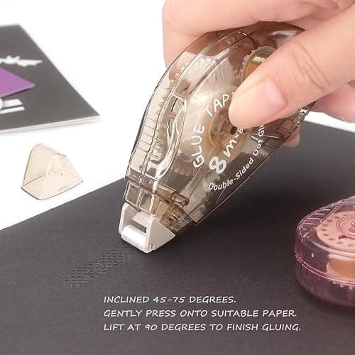 Tamaki 4 Pack Scrapbook Tape, Double Sided Tape Roller for Crafts, Adhesive Glue Runner Scrapbooking Supplies thumbnail 6