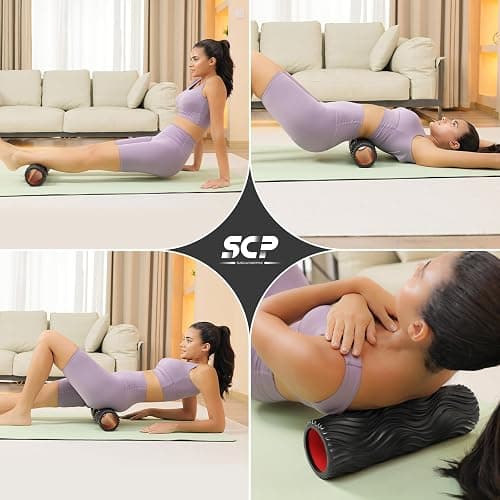 Foam Roller High-Density Exercise Roller, Deep Tissue Muscle Massage, Stretching, Relieves Muscles, Improves Mobility, Fitness Roller for Pilates, Yoga, Ideal for Athletes, Beginners & Recovery thumbnail 5