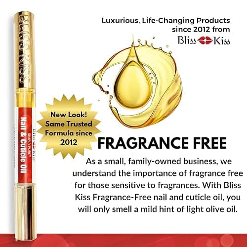 Bliss Kiss | 1 Fragrance Free | Nail Oil Cuticle Pen w/Vitamin E & Jojoba⏤Nail Strengthener Nail Growth Serum for Brittle Peeling Breaking Thin Nails thumbnail 8