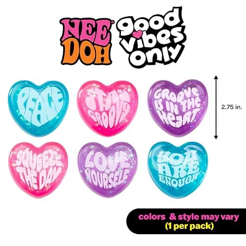 Schylling Needoh Good Vibes Only - Sensory Squeeze Toy - Colors May Vary thumbnail 6