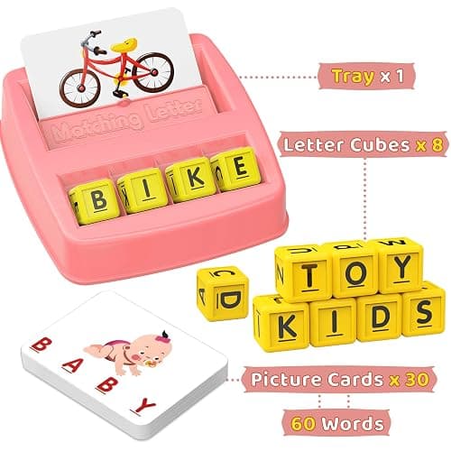 Educational Toys for 3-5 Year Old Girls Gifts, Matching Letter Game Preschool ABC Learning Toys for Kids Ages 4-8 Years, Christmas Birthday Gifts for Toddler Toys Age 2-4 thumbnail 6