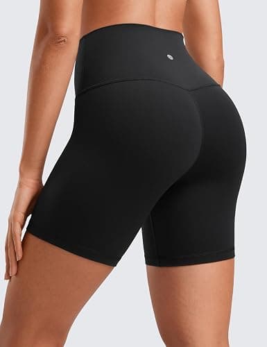 CRZ YOGA Womens ButterLuxe Biker Shorts 6 Inches - High Waisted Workout Running Volleyball Spandex Yoga thumbnail 3