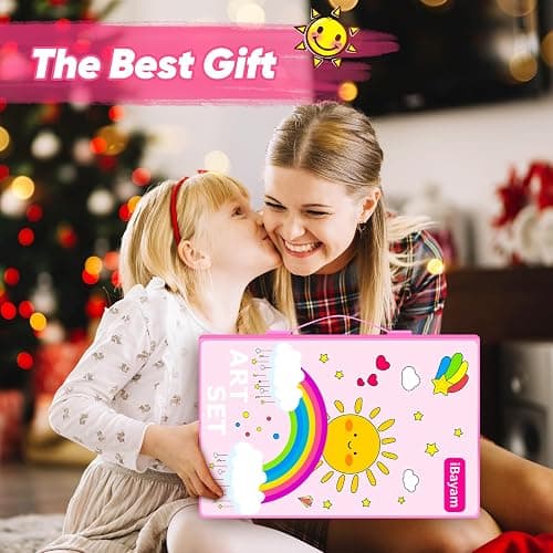iBayam Art Supplies, 149-Pack Drawing Kit Painting Art Set Art Kits Gifts Box, Arts and Crafts for Kids Girls Boys, with Coloring Book, Crayons, Pastels, Pencils, Watercolor Pens (Pink) thumbnail 7