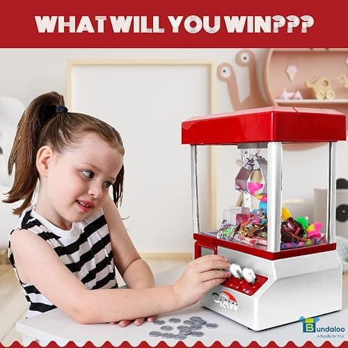 Bundaloo Claw Machine Arcade Game with Sound, Cool Fun Mini Candy Grabber Prize Dispenser Vending Toy for Kids, Boys & Girls thumbnail 7