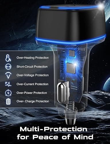 USB C Car Charger, 3 Port PD Super Mini Cigarette Lighter Adapter, 2Pack USB-C & A Fast Car Charging for iPhone 16/15 Pro Max, Galaxy S25/S24, iPad, Pixel, Android Phones,Travel Essentials for Men thumbnail 4