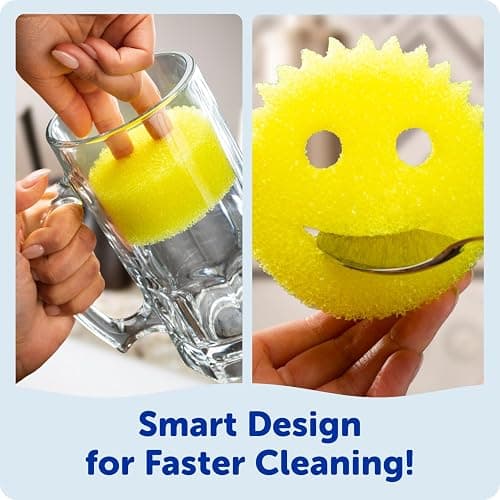 Scrub Daddy Color Sponges - Scratch-Free Multipurpose Dish Sponges for Kitchen, Bathroom & Household Cleaning - Made with BPA-Free Polymer Foam (3 Count) thumbnail 4
