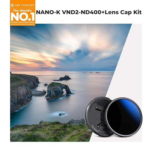 K&F CONCEPT 67mm Variable ND Camera Lens Filter ND2-ND400 (1-9 Stops) + Filter Cap + Cleaning Cloth 18 Multi-Layer Coatings Adjustable Neutral Density Ultra Slim for Camera Lenses(K-Series) thumbnail 2
