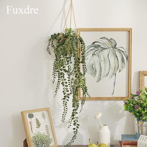 Fuxdre 3 Pack Mini Artificial Hanging Greenary Fake Hanging Plants in Basket for Wall Living Room Decor Bathroom Shelf Home Indoor - Hanging-a-3pcs thumbnail 7