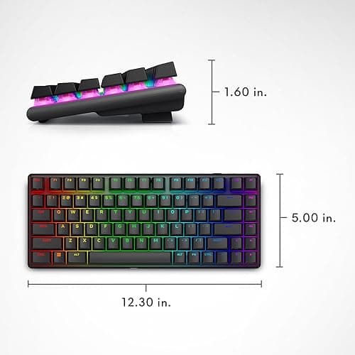 Alienware Pro Wireless Gaming Keyboard - Bluetooth 5.1/2.4 GHz Radio Frequency Connectivity, Linear Mechanical, Hot-swappable switches, Tri mode connectivity, Adjustable Height - Dark Side of the Moon thumbnail 11