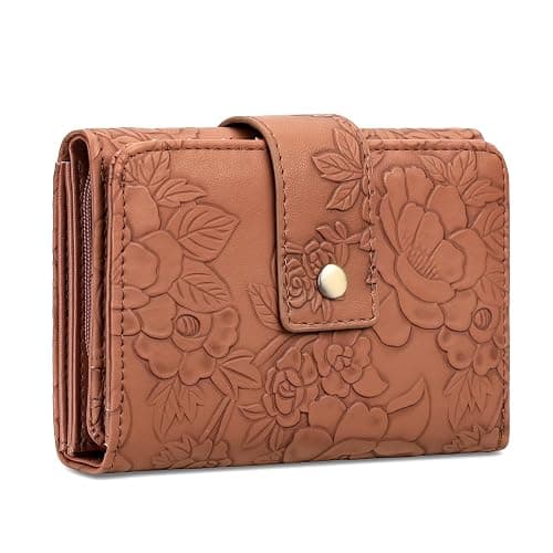 SENDEFN Wallets for Women Trifold Ladies Wallet Credit Card Holder Coin Pocket with ID Window - Image 1