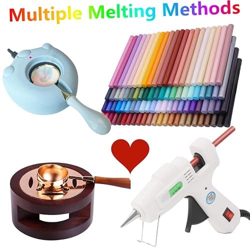 100 Pcs Sealing Wax Sticks for Wax Seal Stamp, Assorted Color SealingWax Glue Gun Wax Seal Sticks Mini WaxGun Stick, Mixed Colors WaxSeal Kit Great for Wedding Invitations (100B) thumbnail 7