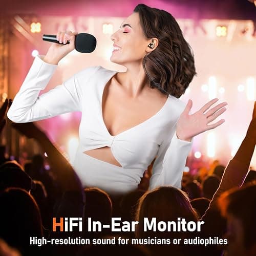 Vibes 202 Wired Earbuds - HiFi in Ear Monitor Headphones – Professional Noise Isolating Ear Buds - Clear Sound, Deep Bass & Comfort-Fit IEM Earphones - MMCX to 3.5mm, Silver Plated Cord, Carrying Case thumbnail 8