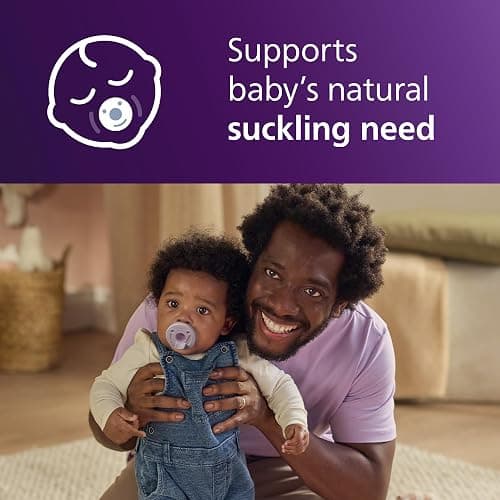 Philips Avent Soothie Baby Pacifiers - 100% Silicone Pacifiers for Babies 3-18 Months, One-piece Design, BPA-Free, Extra Durable, Lilac and Pink, 4 Pack, Model SCF192/70 thumbnail 2