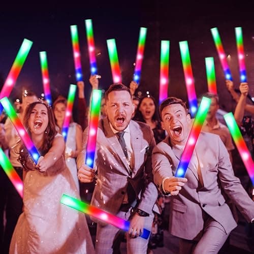 OLUPP 72PCS Foam Glow Sticks, Foam Light Up Sticks with 3 Modes Colorful Flashing, Glow Sticks for Wedding, Glow Stick Bulk Party Pack for Wedding, Raves, Concert, Camping, Carnival thumbnail 5