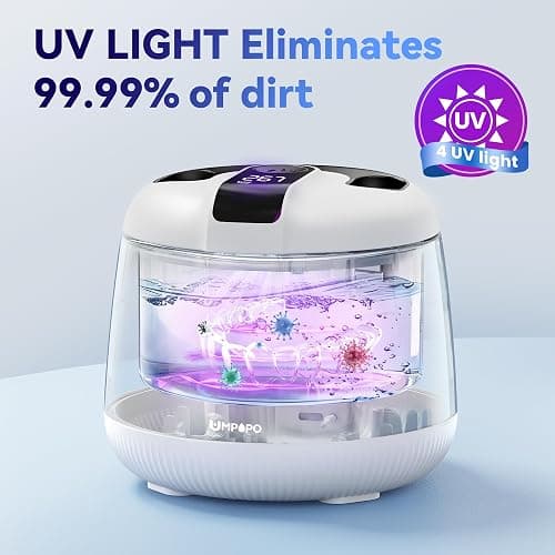 Ultrasonic Retainer Cleaner Machine 48kHz, Dental Ultrasonic Care Cleaner | Ultrasonic Retainer Cleaner for Dentures, Aligners, Mouth Guards, Toothbrush Heads and Jewelry with 200ML Capacity thumbnail 2