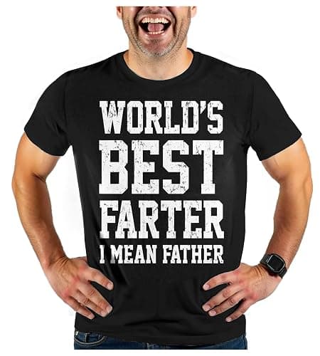 Tstars World Best Farter I Mean Father Shirt Gifts for dad from Daughter Son Funny t-Shirt for Men A1 - Image 1