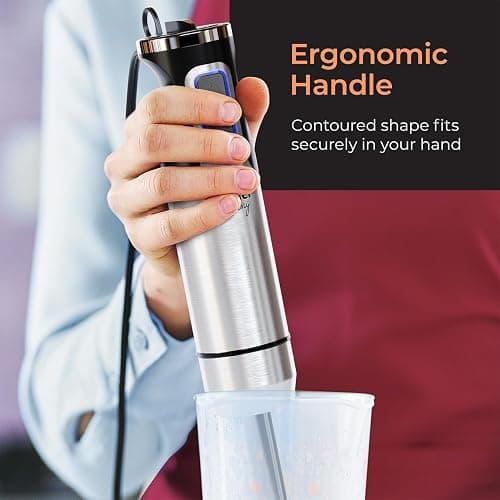Mueller Immersion Blender Handheld - 8 Speed Stainless Steel Electric Hand Blender, Emulsion Blender Stick Kitchen Gadget with Turbo Mode thumbnail 8