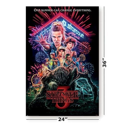 Stranger Things 1, 2, 3, 4 & 5 - TV Show Poster Set (Seasons 1, 2, 3, 4 & 5 - Regular Styles - Version 4) (Size: 24" x 36" each) thumbnail 4