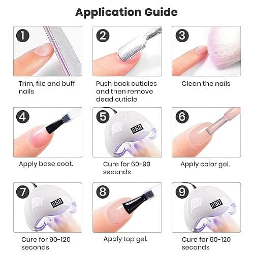 RARJSM Nude Gel Nail Polish Warm Pink Sheer Neutral Skin Tone Color Ice Jelly Blush Pink Gel Polish Transparent Nail Gel Polish Soak off UV LED Cured for Home Salon DIY Manicure 15ml Single Bottle thumbnail 7