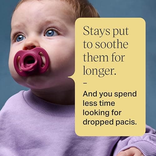 Tommee Tippee Ultra-Light StayPut Pacifier, One-Piece Silicone Design, 6-18m, 4 Pack thumbnail 4