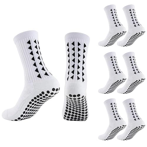 OnseToday 3 Pairs Non Slip Football Socks, Football Grip Socks for Men, Soccer Socks with Rubber Dots for Yoga Running Hiking - Image 1