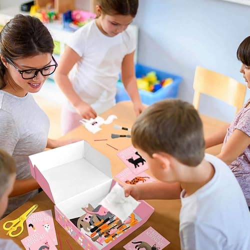 CiyvoLyeen Kitten Craft Kit Kids DIY Crafting and Sewing Set Kitty Cat Stuffed Animal Felt Plushies for Girls and Boys Educational Beginners Sewing Gift Ideas thumbnail 5