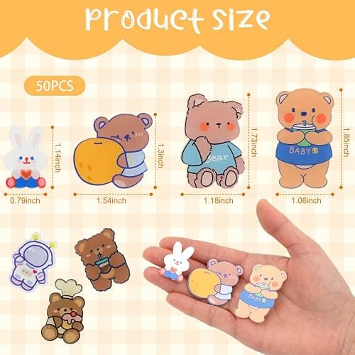 Cute Pins for Backpacks,50 Pcs Kawaii Acrylic Pins, Aesthetic for Girl's Bags,Hoodies,Hats,Jackets Decorative Clothing Bags Jackets Hat Backpacks Bag Accessories thumbnail 3