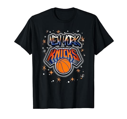 NBA New York Knicks Airbrush Logo T-Shirt - Image 1