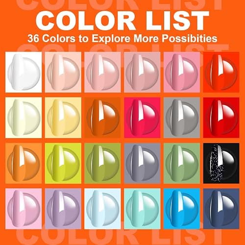 ERARROW 30 Pcs Gel Nail Polish Set, Nail Polish 24 Colors, Popular Nail Art Colors UV LED Soak Off Nail Gel Kit with Glossy & Matte Top Coat Base Coat… thumbnail 2