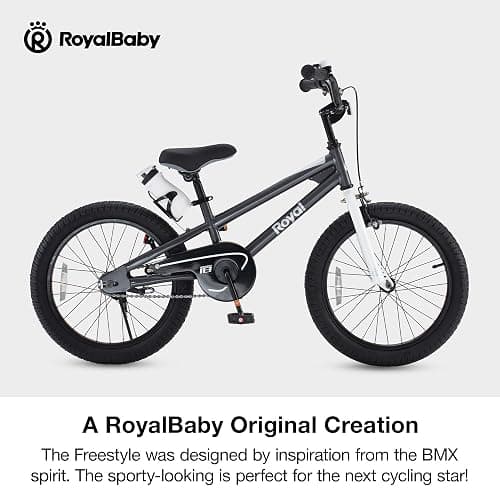 RoyalBaby Kids Bike Freestyle Classic & EZ Balance Pedal Switchable Bicycle, 12 14 16 18 Inch, 3-10 Years Toddler to Big Kids thumbnail 2