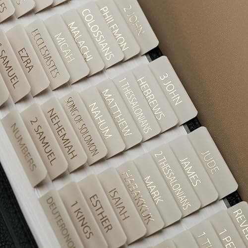 UPAFEXXI-Laminated Bible Tabs with Book Summaries(Gold Foil Embossed Lettering), Bible Tabs for Women and Men, Reposition Large Print Stickers, Easy to Read, 80Chapters Labels for Easy Navigation thumbnail 4