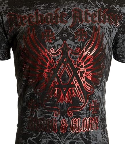 Archaic by Affliction Men's T-Shirt Achilles Black thumbnail 5