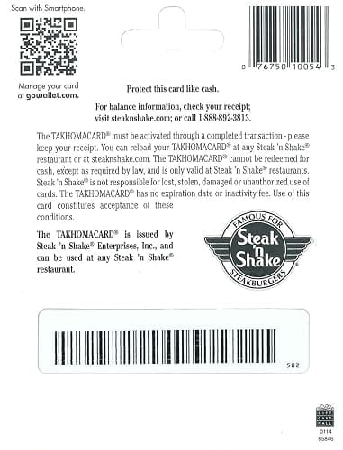 Steak 'n Shake Gift Card $25 thumbnail 2