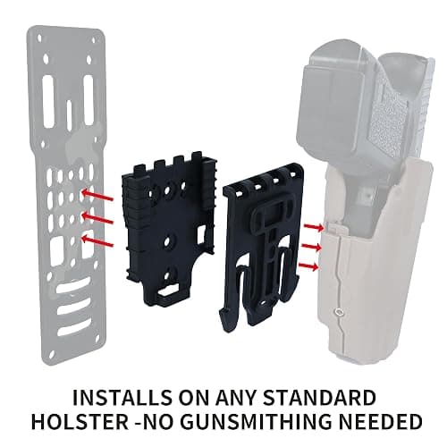 Quick Locking System Kit (QLS Kit), QLS 19 Locking Fork and QLS 22L Receiver Plate for Drop Leg Holster, Duty Belt and Low Ride Universal Belt Loop thumbnail 3