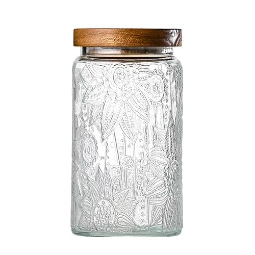 Adodeen Glass Storage Containers With Lids, Glass Jars With Lids, 32OZ | Airtight Glass Food Storage Containers, Kitchen Canisters For Sugar, Coffee, Tea, Spice, Flour, Candy, Pasta, Cereal - Image 1
